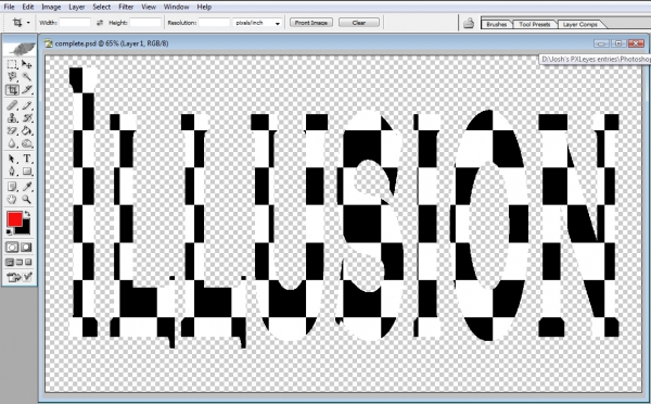 Creation of Checkered Illusion: Step 17